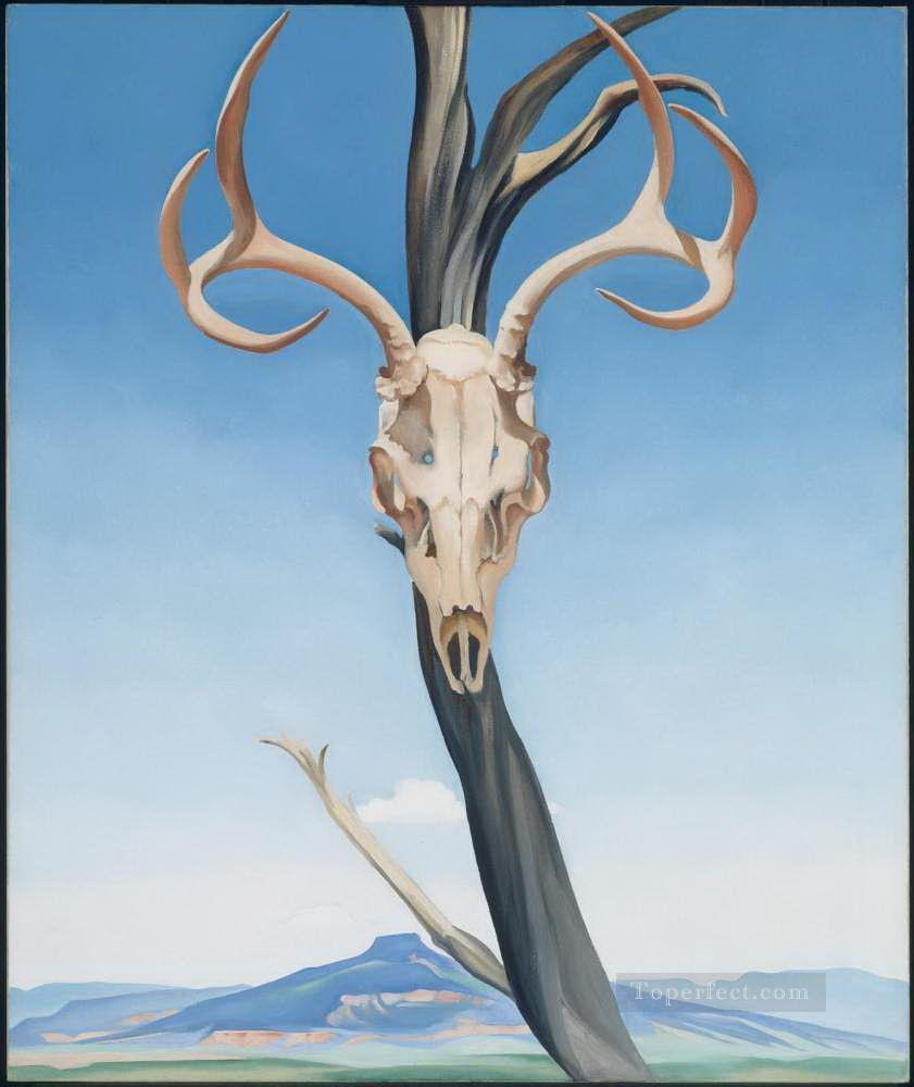 ジョージア・オキーフの鹿の頭蓋骨 アメリカのモダニズム 精密主義油絵